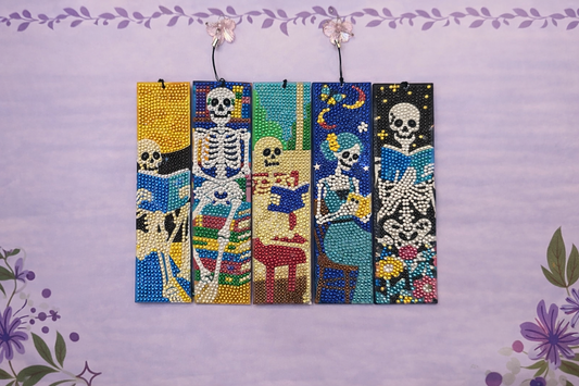 Haunted Skeleton Bookmarks w/ Butterfly Tassle