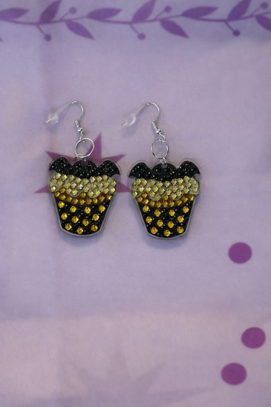 Batty Bite Cupcake Earrings