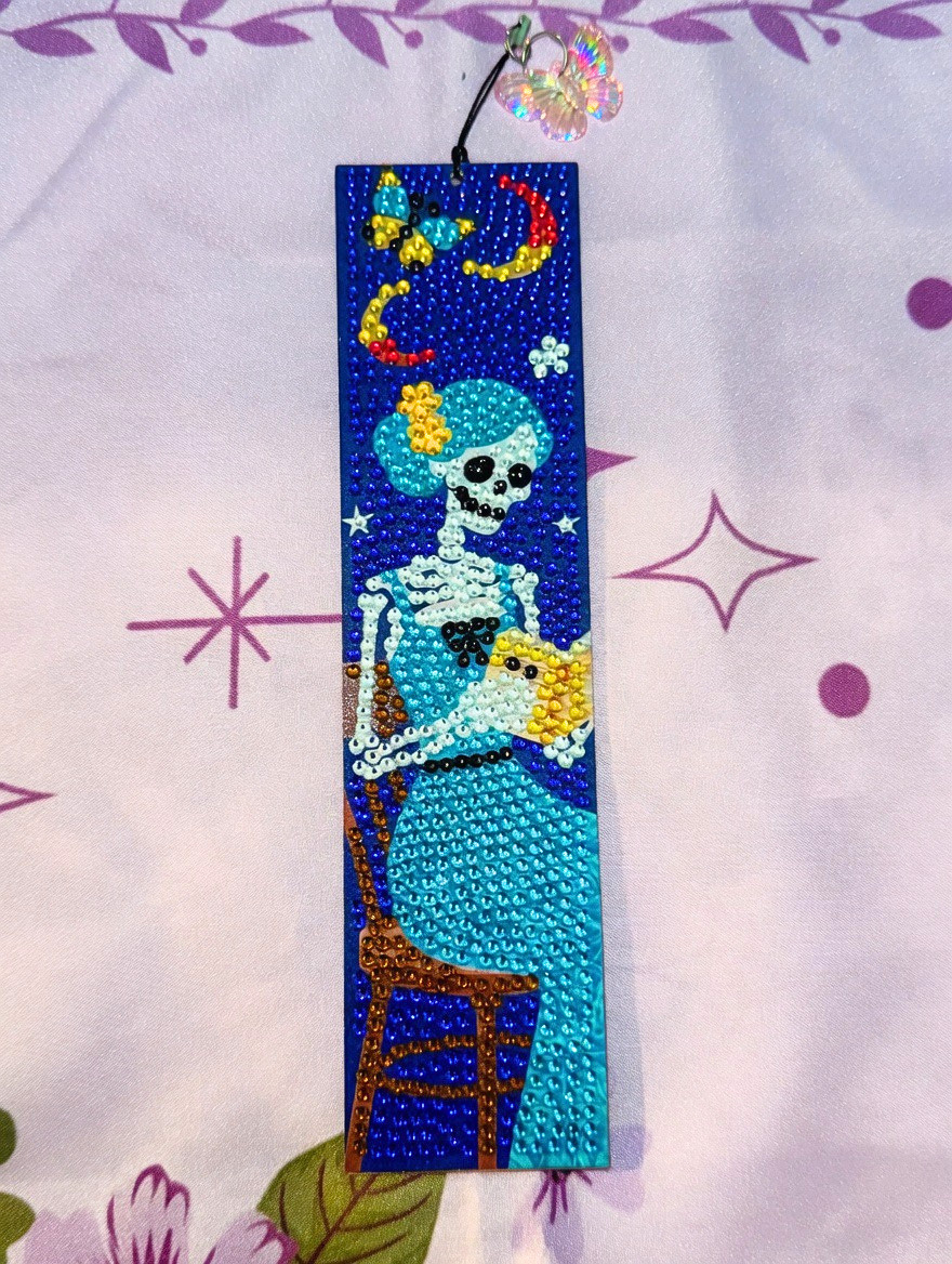 Haunted Skeleton Bookmarks w/ Butterfly Tassle